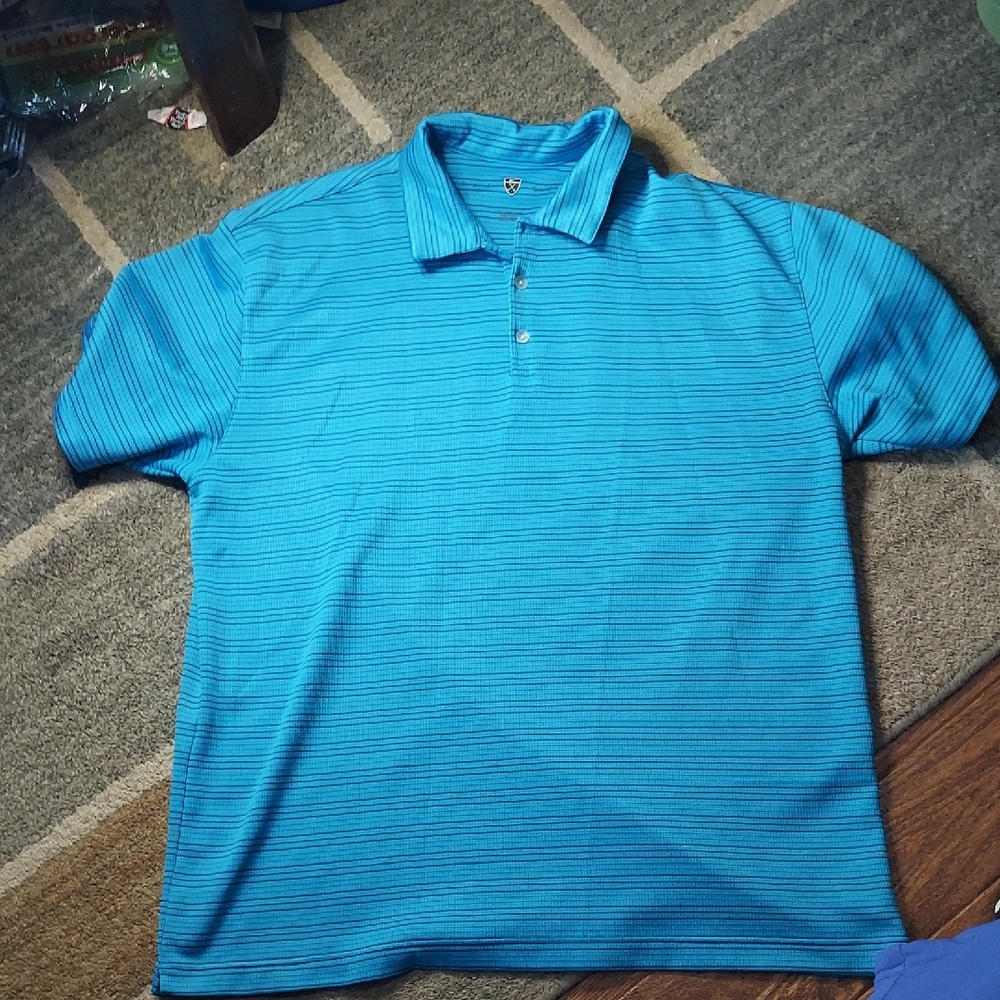 Nike Golf Striped Blue Polo Shirt